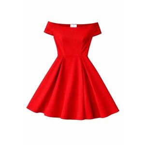 Modcloth x Emily and Fin NWT Delilah Dress L Fit & Flare Off Shoulder Retro